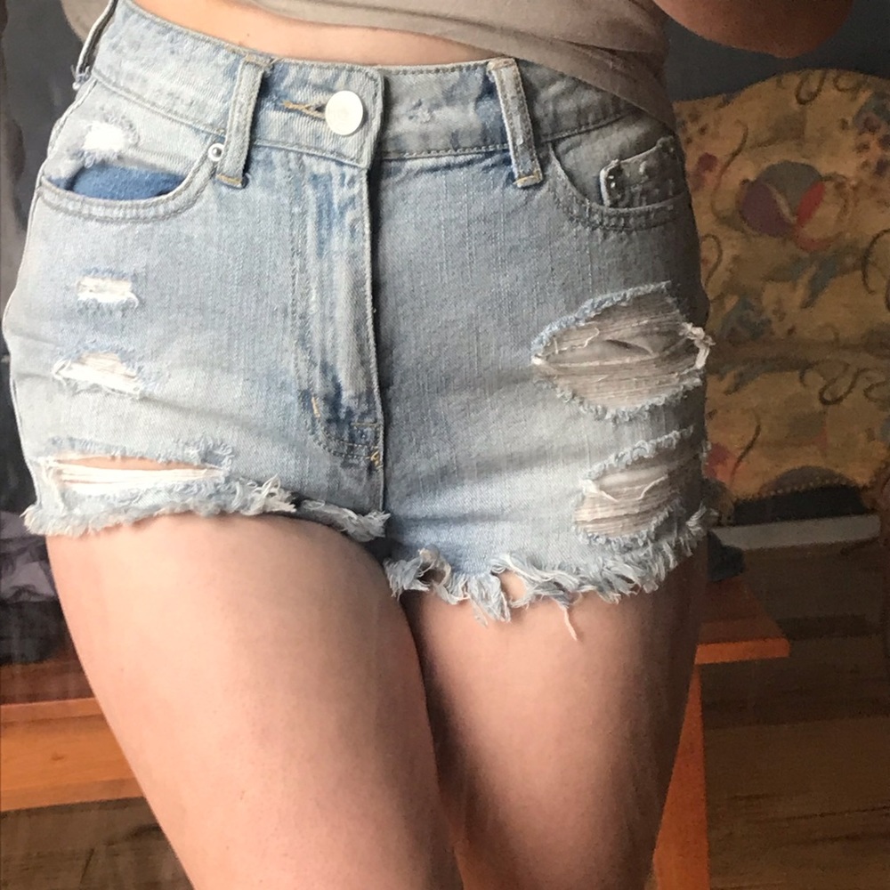 High Waisted Shorts Denim